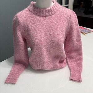 J.Crew pink fuzzy sweater M | alpaca blend soft girl coquette balletcore